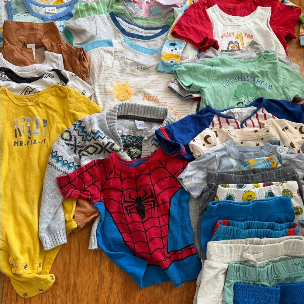 Mixed lot of baby boy clothes Colorful Baby Clothing Bundle 18 months m - Picture 1 of 9